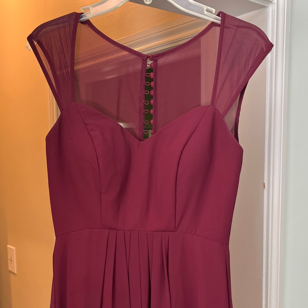 Elegant Burgundy Evening Dress